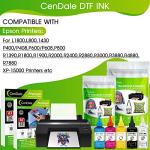 CenDale Premium DTF Ink 3000ML - DTF Transfer Ink for PET Film, Refill DTF Ink for Epson ET-8550, L1800, L800, XP15000, R2400, P400, P800, Heat Transfer Printing Ink Direct to Film (500ml x 6, CMYK W