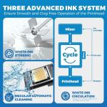 Godora DTF Printer - A3 DTF Transfer Printing Machine, Direct to Film Printer with White Ink Circulation System, DIY Print for Dark and Light Clothing(Includes Oven)