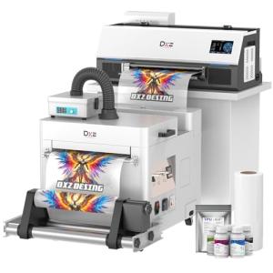 DXZ A3 DTF Printer with Shaker Oven & Air Purifier, High-Speed with XP600 Printhead, 4.5” LED Multi-Function Touch Screen, 13'' Apparel Printer T-Shirt Printing, Auto-Cleaning, 24/7 Auto-Maintenance