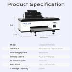 JeetLuo L1800 DTF Printer, A3 DTF Transfer Printing Machine, 13'' T-Shirt Clothing Printing Machine, Direct to Film Printer (Includes Printer+Consumables)