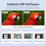 INKSONIC E13A DTF Printer, L1800 DTF Printer Bundle with Oven, A3 DTF Transfer Machine for Custom T-Shirt Printing, White Ink Circulation, Film Cutter, One-Click Ink Setup