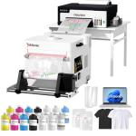 RocRow A4 L8058 DTF Printer Bundle, XP600 DTF Printer Machine with Curing Oven for DIY T Shirt Printing, Custom Printing & Auto Cleaning for DIY, L8,White Ink Mixing, Auto Curing, InkSonic