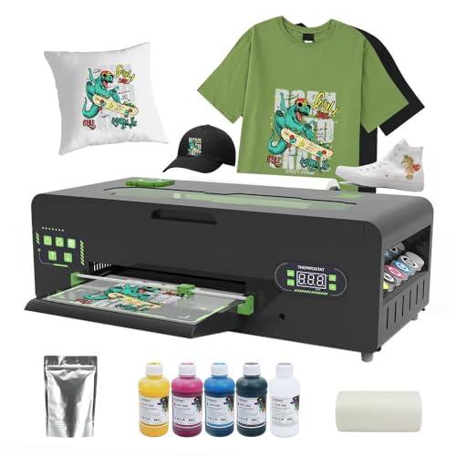 HIXSOP DTF Printer A3 F 1390 with Roll Feeder, DTF Transfer Printing Machine with White Ink Circulation System and Semi-Automatic Cleaning for DIY T Shirt Printing (Printer+Ink+Film+Software)