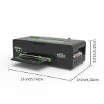 HIXSOP DTF Printer A3 F 1390 with Roll Feeder, DTF Transfer Printing Machine with White Ink Circulation System and Semi-Automatic Cleaning for DIY T Shirt Printing (Printer+Ink+Film+Software)