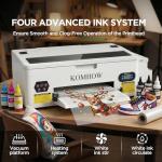 KOMHOW DTF Printer - L1800 A3 DTF Transfer Printing Machine, Direct to Film Printer with Security Software, DIY Print for Clothing and Multiple Fabrics (Includes Oven)
