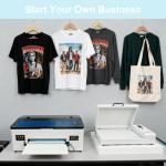 HIXSOP DTF Printer A3 L1800, Direct to Film Transfer Printing Machine with White Ink Circulation System and Semi-Automatic Cleaning for DIY T Shirt (Printer+Ink+Film+Software)