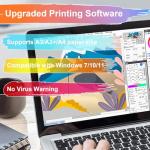 HIXSOP DTF Printer A3 L1800, Direct to Film Transfer Printing Machine with White Ink Circulation System and Semi-Automatic Cleaning for DIY T Shirt (Printer+Ink+Film+Software)