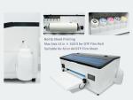 Fynqil A3 DTF Printer L1800 Transfer Printing Machine 100% Transfer Rate for DIY Print T-Shirts, Leather, Other Textile (A3 Printer + Software + 5x250ml Ink + 1 Roll Film) Black & White