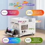 MZK A3 Plus XP600 DTF Printer,Automatic Time Cleaning Maintenance printhead+Ink Anti-Clog Design,2X-Speed Compared to L1800,5" LED Multi-Function Display,Film Cutter,Gift Ink 2 Years