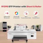 InkSonic R1390 DTF Printer, A3 T shirt Printing Machine with Oven Bundle, 13" Apparel Printer Machine, Direct to Film Heat Transfer, t-shirt maker for Clothes Design, Commercial Custom Printing, C13