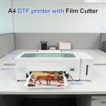 Fynqil A3 DTF Transfer Printing Machine, A3 L1800 DTF Printer Faster and Clearer for T-Shirts Apparel with White Ink Systems & Auto Cleaning Includes Software, Ink, Film, Hot melt Powder
