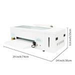 Fynqil A3 DTF Transfer Printing Machine, A3 L1800 DTF Printer Faster and Clearer for T-Shirts Apparel with White Ink Systems & Auto Cleaning Includes Software, Ink, Film, Hot melt Powder