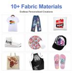 Fynqil A3 DTF Transfer Printing Machine, A3 L1800 DTF Printer Faster and Clearer for T-Shirts Apparel with White Ink Systems & Auto Cleaning Includes Software, Ink, Film, Hot melt Powder