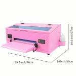 HIXSOP DTF Printer A3 F R1390 with Roll Feeder, Direct to Film Transfer Printing Machine with White Ink Circulation System and Semi-Automatic Cleaning for DIY T Shirt (Printer+Ink+Film+Software)