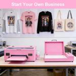 HIXSOP DTF Printer A3 F R1390 with Roll Feeder, Direct to Film Transfer Printing Machine with White Ink Circulation System and Semi-Automatic Cleaning for DIY T Shirt (Printer+Ink+Film+Software)