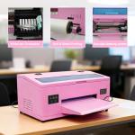 HIXSOP DTF Printer A3 F R1390 with Roll Feeder, Direct to Film Transfer Printing Machine with White Ink Circulation System and Semi-Automatic Cleaning for DIY T Shirt (Printer+Ink+Film+Software)