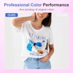 HIXSOP DTF Printer A3 F R1390 with Roll Feeder, Direct to Film Transfer Printing Machine with White Ink Circulation System and Semi-Automatic Cleaning for DIY T Shirt (Printer+Ink+Film+Software)