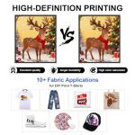 Fynqil A3 DTF Printer R1390, A3 Transfer Printing Machine for DIY Print T-Shirts Apparel with White Ink Systems & Auto Cleaning Includes Software, Ink, 1 Roll Film,Hot Melt Powder