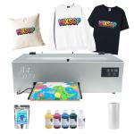 HIXSOP DTF Printer A4 L805 with Roll Feeder, Direct to Film Transfer Printing Machine with White Ink Circulation System and Semi-Automatic Cleaning for DIY T Shirt Printing (Printer+Ink+Film+Software)