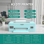 Mogolen A3 R1390 DTF Printer with Roll Feeder, White Ink Circulation System & Auto Cleaning, Multi-Material Compatible, Ideal for Custom Garment & DIY T-Shirt Printing, Bright Colors