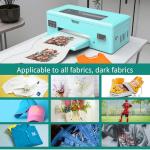 Mogolen A3 R1390 DTF Printer with Roll Feeder, White Ink Circulation System & Auto Cleaning, Multi-Material Compatible, Ideal for Custom Garment & DIY T-Shirt Printing, Bright Colors