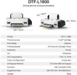 Procolored F13 Panda DTF Printer 13" A3 L1800 T-Shirt Printing Machine Direct to Film with White Ink Circulation and Semi-Automatic Cleaning & Oven