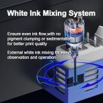 DXZ 2026 A4 DTF Printer with Roll Feeder-XP600 Doubled Printing Speed Compared to L1800 and L805,Built-in White Stirring System for DIY T-Shirt,2-Year Ink Included (Printer+Oven)