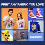 DXZ 2026 A4 DTF Printer with Roll Feeder-XP600 Doubled Printing Speed Compared to L1800 and L805,Built-in White Stirring System for DIY T-Shirt,2-Year Ink Included (Printer+Oven)