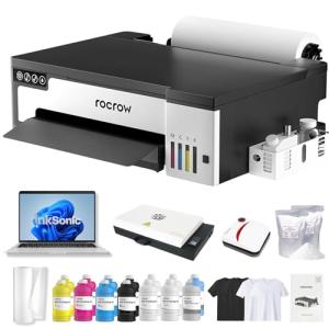 RocRow InkSonic L13 DTF Printer with Powder Shaker & Dryer, A3 DTF Printer Bundle, 13" Easy Lightweight T Shirt Transfer Printing Machine with XP600 Printhead, L18058, Direct to Film