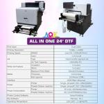 AOK DTF All in one +Including Automatic Powder Shaking Machine Dual i3200 Print Heads A1 Size(24 Inches) DTF Printer Include Stand Ink/Film/Powder/Rip Software Bundle US Technician Support