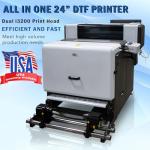 AOK DTF All in one +Including Automatic Powder Shaking Machine Dual i3200 Print Heads A1 Size(24 Inches) DTF Printer Include Stand Ink/Film/Powder/Rip Software Bundle US Technician Support