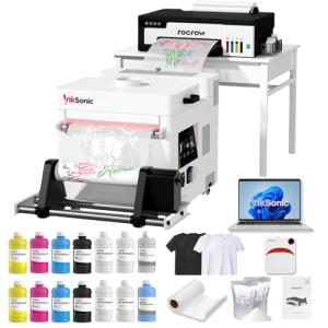 InkSonic L13 DTF Printer with Powder Shaker & Dryer, L18058, with XP600 Printhead, A3 DTF Printer Bundle, 13" Easy Lightweight T Shirt Transfer Printing Machine, Direct to Film