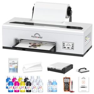 RAINBOWDGT R1390 DTF Printer, A3 T-Shirt Printing Machine with Oven Bundle, 13" DTF Apparel Printer, Direct to Film Heat Transfer, Suitable for Cotton, Denim, Canvas