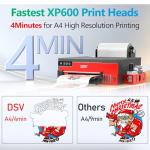 A4 DTF Printer with White Ink Mixing System