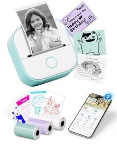 Memoking Mini Sticker Printer - Portable Thermal Printer