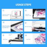 LCL 50 Sheets DTF Transfer Film Paper A4(8.4" x 11.7") Pretreat Sheets, PET Heat Transfer Paper for all DTF Printers Direct Print on T Shirts Textile