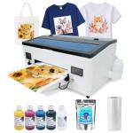 DTF A3 1390 Printer,DTF Transfer Printing Machine for DIY T-Shirt,with White Ink Circulation and Semi-Automatic Cleaning (A3 Printer +Software + 5x250ml Ink + 1 Roll Film +250g Powder)