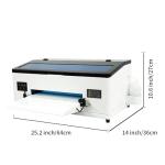 DTF A3 1390 Printer,DTF Transfer Printing Machine for DIY T-Shirt,with White Ink Circulation and Semi-Automatic Cleaning (A3 Printer +Software + 5x250ml Ink + 1 Roll Film +250g Powder)
