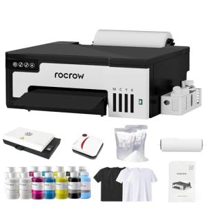 RocRow L8 DTF Printer with Heat Press and Ink