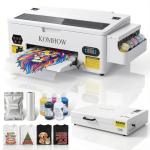 KOMHOW R1390 DTF Printer - A3 Tshirt Printing Machine, Direct to Film Heat Transfer Printer with White Ink Circulation System, DIY Print for Clothing(Includes Oven)