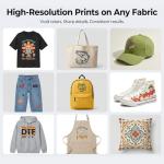 KOMHOW R1390 DTF Printer - A3 Tshirt Printing Machine, Direct to Film Heat Transfer Printer with White Ink Circulation System, DIY Print for Clothing(Includes Oven)