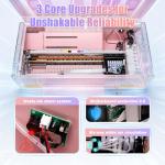 FAFAIR A3 DTF Printer with White Ink Mixing System & Auto Clean, L1800 DTF Printing Machine, High Speed Production DTF Printer Bundles for Apparel Shoes Hats, (L1800+Oven, Pink)