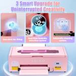 FAFAIR A3 DTF Printer with White Ink Mixing System & Auto Clean, L1800 DTF Printing Machine, High Speed Production DTF Printer Bundles for Apparel Shoes Hats, (L1800+Oven, Pink)