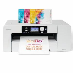 Sawgrass SG1000 VersiFlex Printer Bundle, Innovative Inks & Light Heat Transfer Paper Bundle - Soft-Touch Infusible Ink, 8.5x11 Paper - Professional Results on Untreated Fabric and Wood