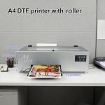 Fynqil A4 DTF Printer Transfer Printing Machine for DIY Print T-Shirts Apparel with White Ink Systems & Auto Cleaning (A4 Printer +Software + 5x250ml Ink + 1 Roll Film +250g Powder)