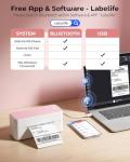 Phomemo Bluetooth Thermal Label Printer, 241BT 4X6 Wireless Shipping Labels Printer for Small Business, Pink Label Printers for Shipping Package, Compatible with iPhone, Android, Amazon, Shopify, USPS
