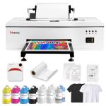 INKSONIC R1390 DTF Printer, C13 T-Shirt Printing Machine with Heat Press, Beginner-Friendly A3 DTF Printer Bundles, Direct to Film, White Ink Circulation, Auto-Clean