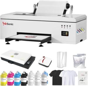 InkSonic R1390 DTF Printer, A3 T shirt Printing Machine with Oven Bundle, 13" Apparel Printer Machine, Direct to Film Heat Transfer, t-shirt maker for Clothes Design, Commercial Custom Printing, C13