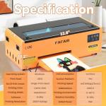 FAFAIR A4 DTF Printer L805, DTF Printer Machine, Easy-to-Operate Transfer Printing Machine for DIY Print T-Shirts Apparel with White Ink Systems & Auto Cleaning (L805+Oven+Software)