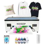 HIXSOP DTF Printer A3 L1800, Direct to Film Transfer Printing Machine with White Ink Circulation System and Semi-Automatic Cleaning for DIY T Shirt (Printer+Ink+Film+Software)